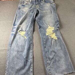 True Religion Jeans Low Rise Wide Leg Size 30